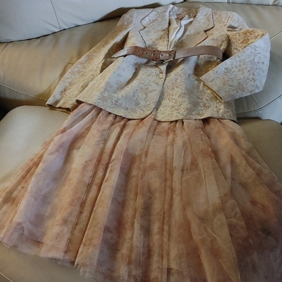 Designer Bundle Vintage & Current Blazer Tulle Skirt Set - Picture 3 of 14